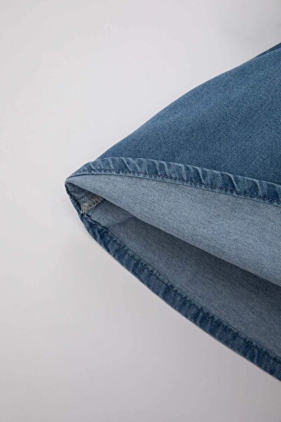 DeFacto Dívčí džínové šaty s krátkým rukávem C3577A524SM