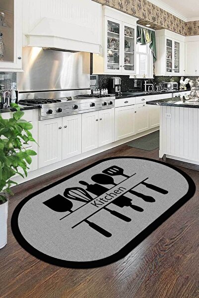 Decomia Home Dijital Yıkanabilir Kaymaz Taban Kitchen Mutfak Halısı Mutfak De...