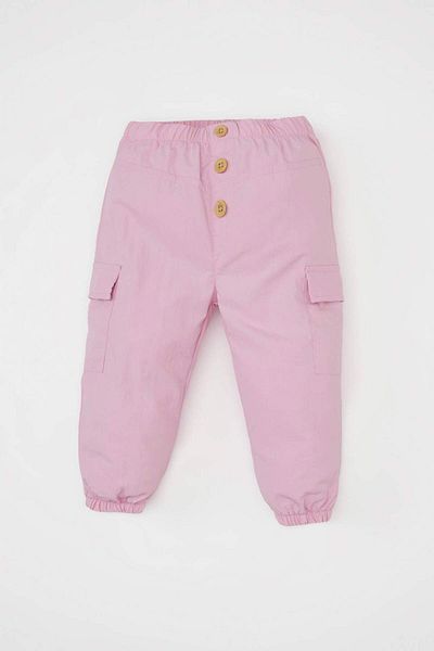 DeFacto Baby Girl 2-Piece Set Printed Short Sleeve T-Shirt Top Parachute Pants Bottom C4621A524Sm