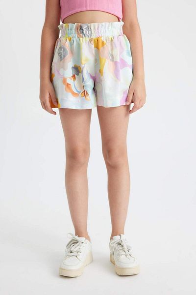 DeFacto Pantaloni scurți din bumbac cu model pentru fete C9495A824SM