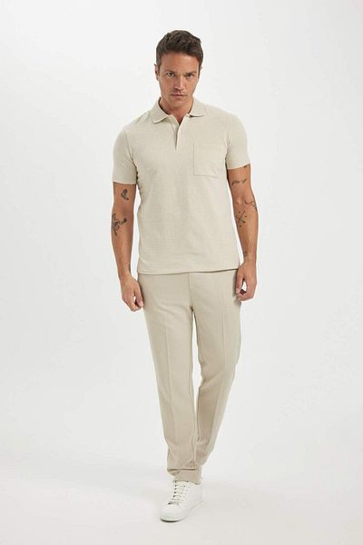 DeFacto Slim Fit Slim Fit Basic Plain Short Sleeve Polo T-Shirt D0031Ax24Sm