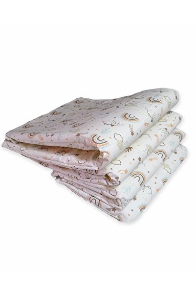 Bebek Özel حماية حافة سرير الأطفال مقاس 70 × 130 لسرير الأطفال (4 قطع) بني قو...