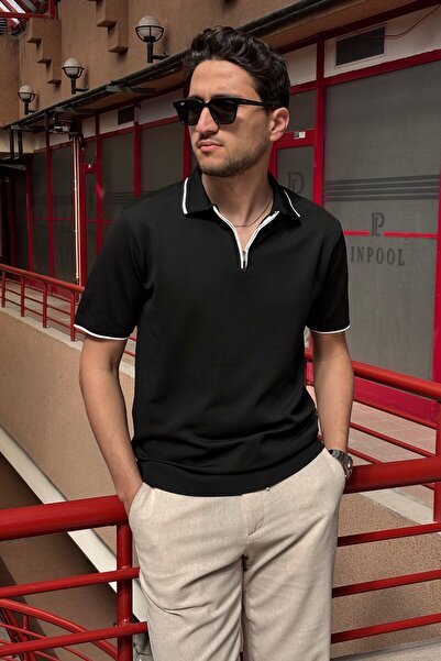 inpool Ανδρικό, λεπτομέρεια ρίγας γιακά, μισό φερμουάρ, Old Money Culture, μπ...