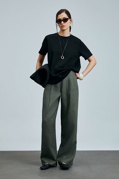 Lufian Women's Cotton T-Shirt - Black