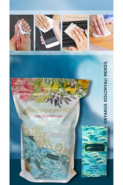 MOUVEMENT Okyanus Kokulu 160'lı Kolonyalı Mendil: Ferahlığın Deneyimi