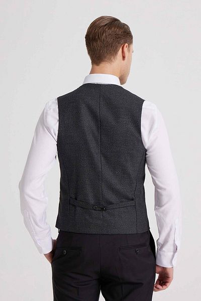 D'S Damat Ds Damat Anthracite V-Neck Classic Men's Vest