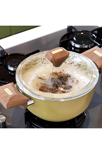 Schafer Fiesta Seramik Derin Tencere 20 Cm-Yeşil