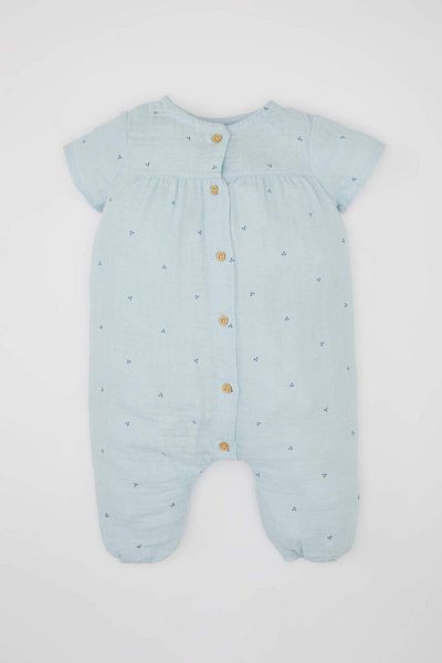 DeFacto Baby Girl Newborn Short Sleeve Polka Dot Muslin Jumpsuit C2670A524SM