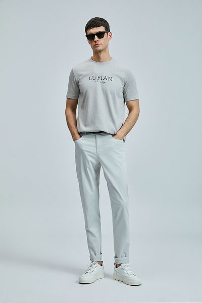 Lufian Love Modern Graphic T-Shirt Beige
