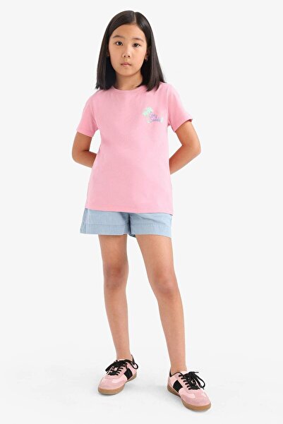 DeFacto Kız Çocuk Paperbag Jean Şort C9302A824SM