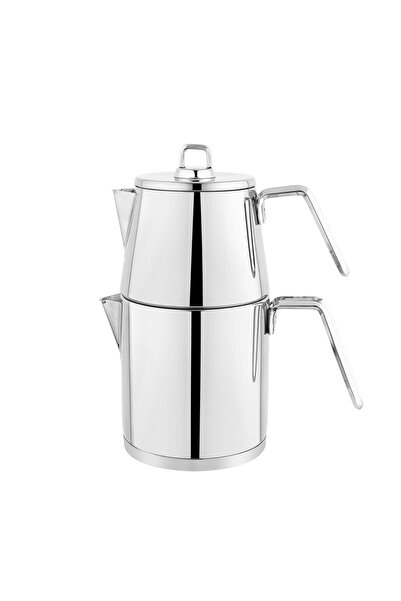 Schafer Napoli Çelik Çaydanlık Takımı 4 Parça-Inox (Büyük Boy)