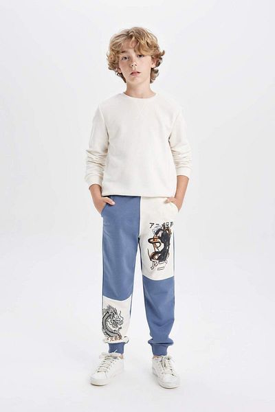 DeFacto Pantaloni de sport Jogger cu imprimeu pentru băieți C1769A824SP
