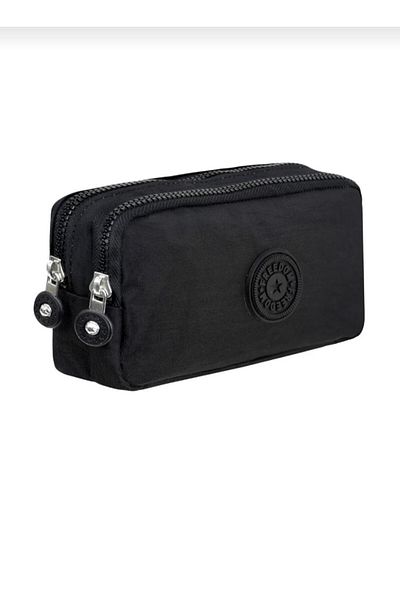 çantamgelsin Set de 2 rucsac de lux din țesătură crinkle GRI pentru liceu și gimnaziu + suport pentru stilou, cadou breloc maimuță