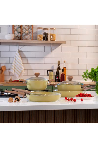 Schafer Fiesta Ceramic Deep Pot 20 Cm-Green