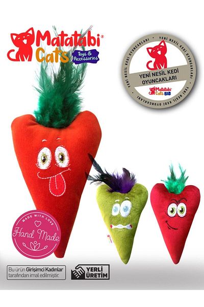 MATATABİ CATS Love Matatabi Content Furry Fabric Cat Toy with Sound 15 Cm (Does Not Contain Catnip/Herb)