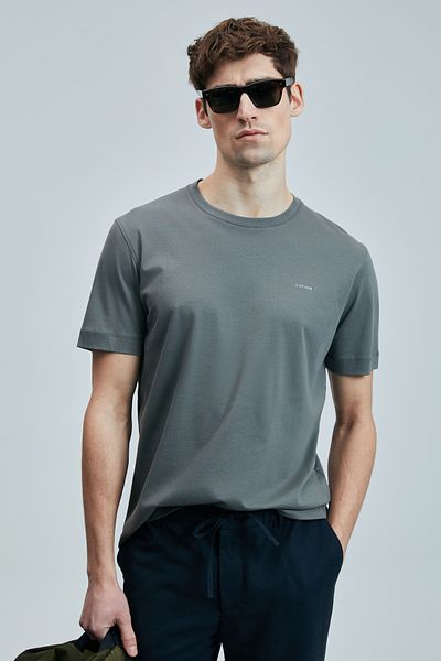 Lufian Bran Modern Graphic T- Shirt Dark Green