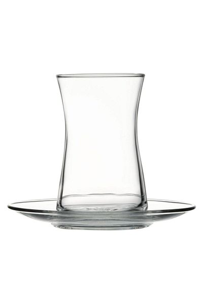 Paşabahçe Heybeli Tea Cup Set - 12 Piece Tea Set 6 People 170 Cc