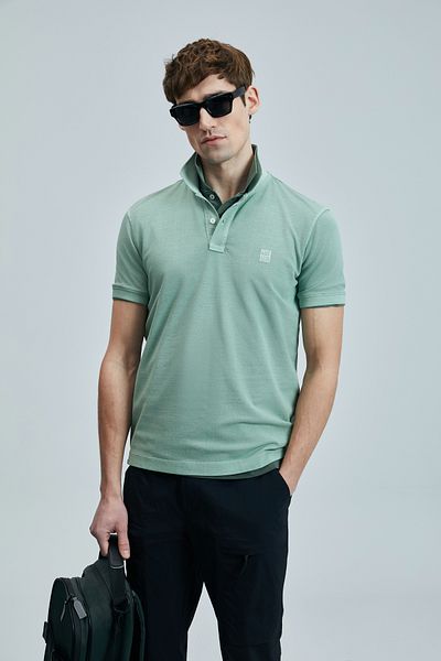 Lufian Vernon Smart Men's Polo T-Shirt Light Green