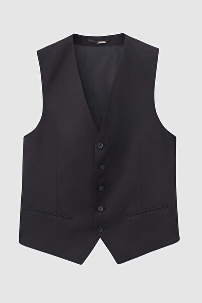 D'S Damat Ds Groom Black V-Neck Classic Men's Vest