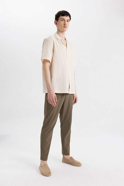 DeFacto Relax Fit Straight Leg Crinkle Trousers C3930AX24SM