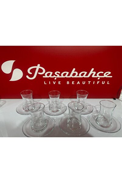 Paşabahçe Heybeli 12 Piece Tea Set for 6 People 170 Cc