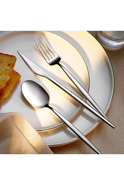 Schafer Hamburg 72 Parça Çatal Kaşık Bıçak Takımı-Gümüş12