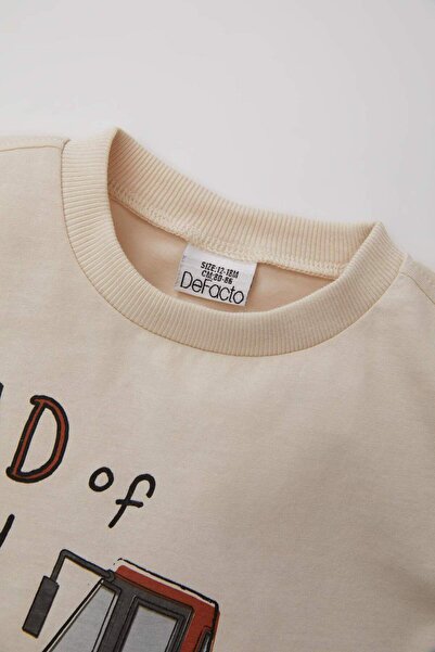 DeFacto Baby Boy 2 Piece Set Crew Neck Vehicle Printed Short Sleeve T-Shirt Shorts C0988A524Sm