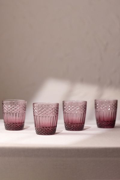 Rakle Vega Set of 4 Water Glasses Claret Red 300 Cc