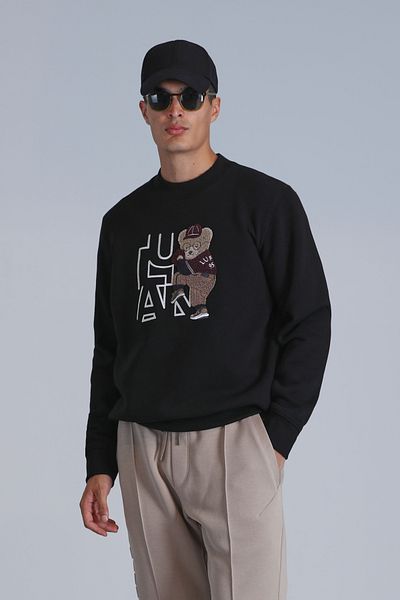 Lufian Men's Black Sweatshirt - Pıtcher