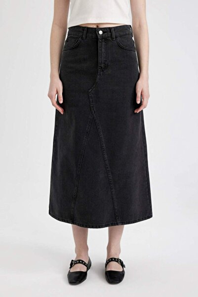 DeFacto Long Fit Jean Long Skirt C2438AX24SM