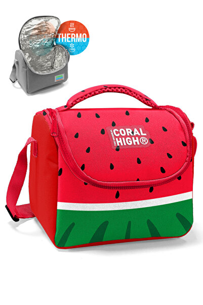 Coral High Kırmızı Yeşil Karpuz Desenli Thermo Beslenme Çantası 12789