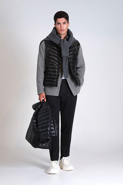 Lufian Axel Goose Feather Men's Vest Black