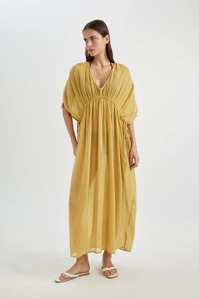 DeFacto Regular Fit Cotton Beach Dress-Fall in Love B7516Ax24Sm