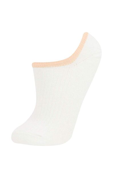 DeFacto Women's 5-Piece Cotton Sneaker Derby Socks B6072Axns