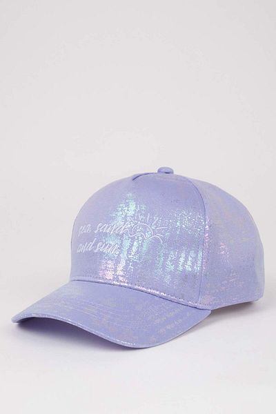 DeFacto Girls' Embroidered Glitter Fabric Baseball Basketball Cap C0584A824Sm