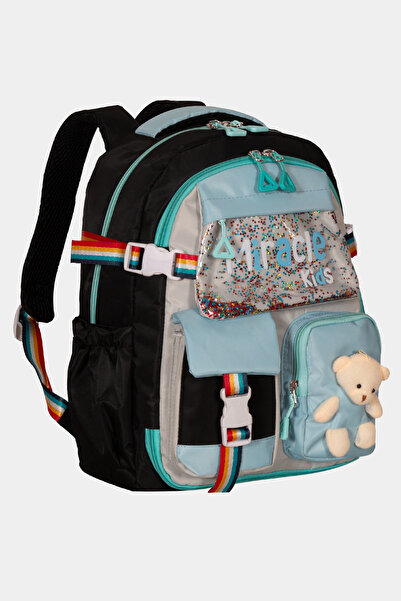 Miracle Multi-Pocket Boy's Primary School Backpack with Teddy Bear