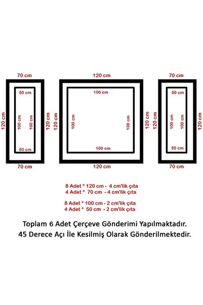 Dekonil Duvar Çıtası Paketi Hazır Kesilmiş