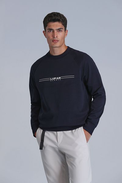Lufian Squıre Men's Sweatshirt Navy Blue