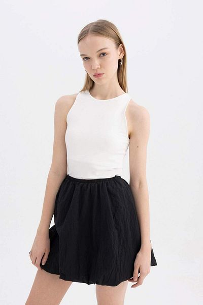 DeFacto Coool Balloon Fit Taffeta Mini Skirt C8096AX24SP