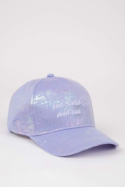 DeFacto Girls' Embroidered Glitter Fabric Baseball Basketball Cap C0584A824Sm