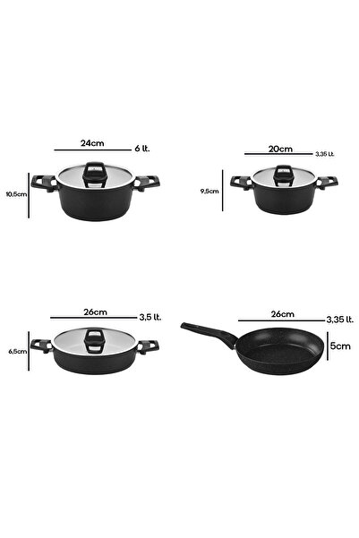 Amboss 13 Piece Helen Cooking Pot Set - Fireproof and Non-Stick Cast Iron