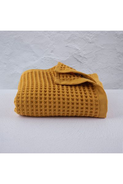 Püskül Tekstil Luxury Bath Towel 1Pcs, Waffle Weaving, 100% Cotton, High Quality, Quick Drying Bath Towels