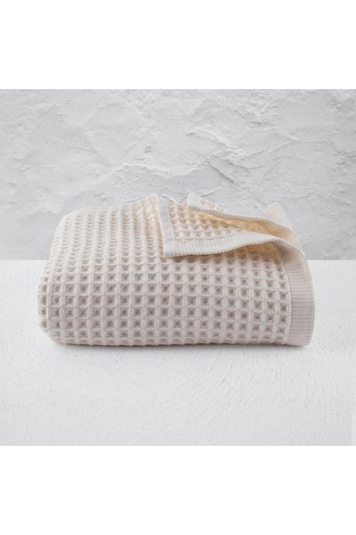 Püskül Tekstil Luxury Bath Towel 1Pcs, Waffle Weaving, 100% Cotton, High Quality, Quick Drying Bath Towels