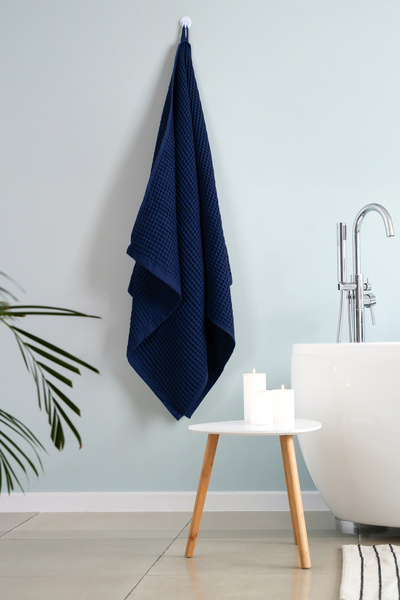 Püskül Tekstil Luxury Bath Towel 1Pcs, Waffle Weaving, 100% Cotton, High Quality, Quick Drying Bath Towels