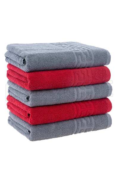 trendyhome Set of 5 100% Cotton Towels – 500 GSM – ST244300 - 80x160 cm