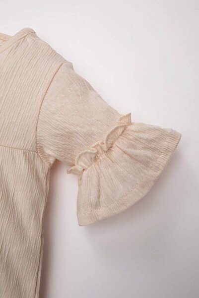 DeFacto Baby Girl 2 Piece Set Half Sleeve Blouse Elastic Waist Pants C4013A524Sm