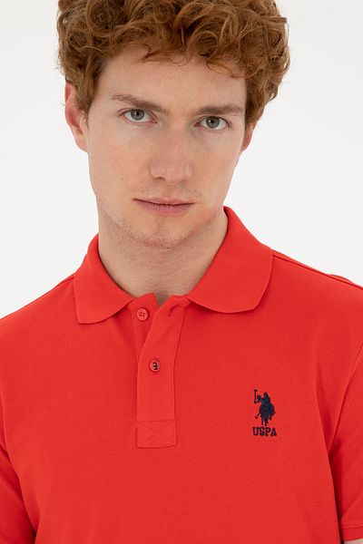U.S. Polo Assn. Slim fit polo shirt with discreet bright red logo