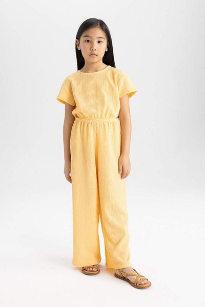 DeFacto Girl's Wrapped Short Sleeve Jumpsuit C2993A824SM
