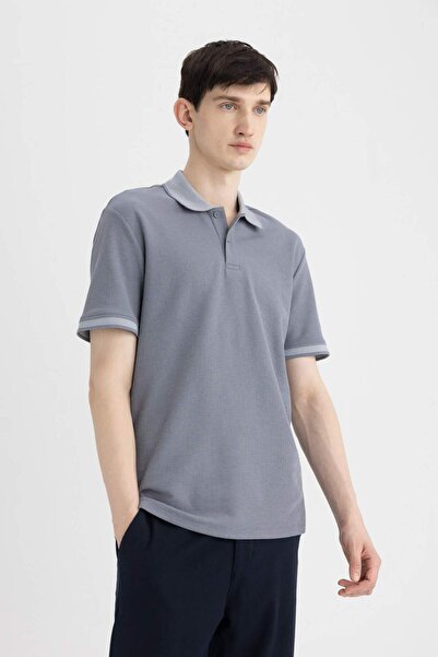 DeFacto Νέο κανονικό κοντό μανίκι Basic ίσιο μπλουζάκι πόλο B4508ax24sp