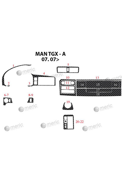 Marscockpitdesign Man Tgx-Console-Torpedo Overlay 2007 22 Pieces